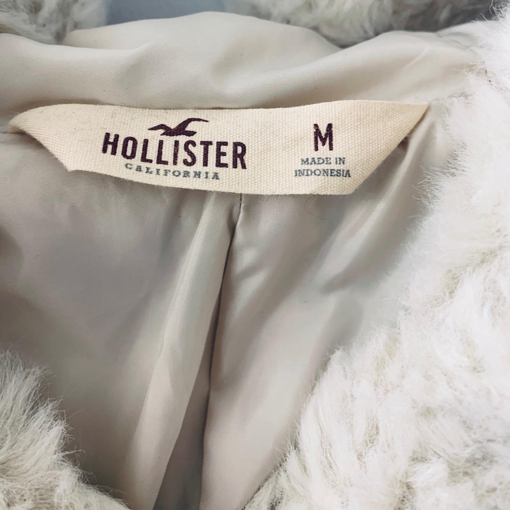 Hollister Faux Fur Satin lined coat.